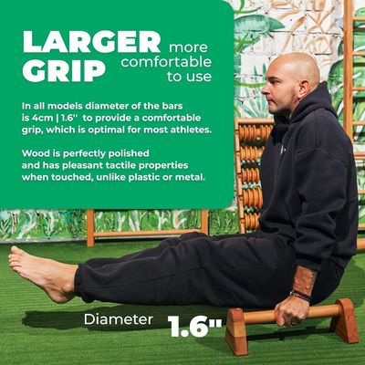 Logo personalizzato Muscolo in legno Push Up Stand per calisthenics attrezzature per palestra