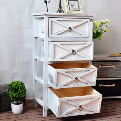 Moderno stile multicolore verde bianco cassettiere per camera da letto realizzati in legno personalizzato