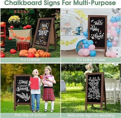 Legno bruciato a doppio lato per menù di caffetteria e ristorante