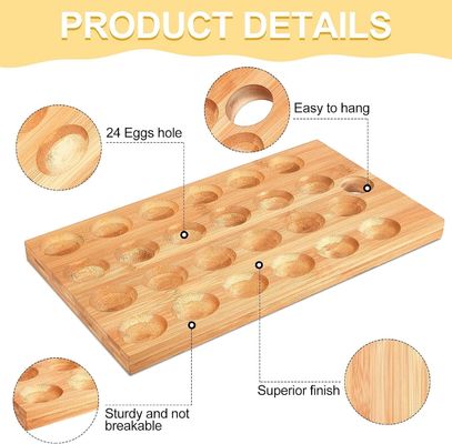24 fori Reversibile Legno Devised Egg Plater Tavola di caramelle per servire verdure