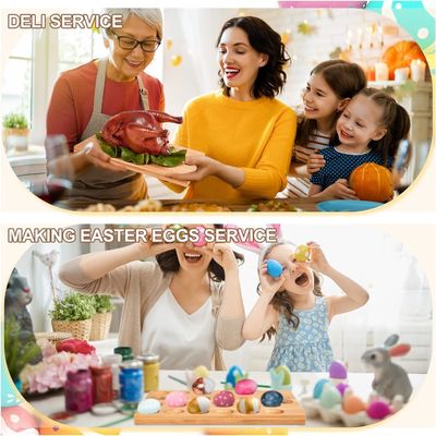 24 fori Reversibile Legno Devised Egg Plater Tavola di caramelle per servire verdure