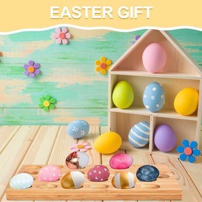 24 fori Reversibile Legno Devised Egg Plater Tavola di caramelle per servire verdure