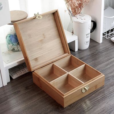 Confezione personalizzata di torte di bambù per gioielli in legno Scatola di stoccaggio con serratura e sicurezza