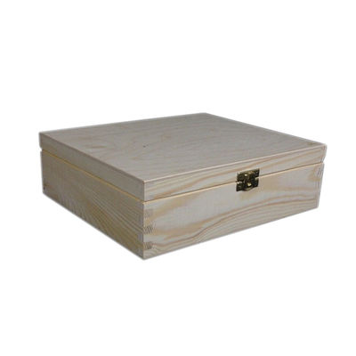 Scatola di te' in legno a coperchio trasparente per la stampa con laser