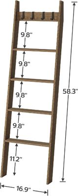 Reggiseno per asciugamani a parete inclinato di dimensioni comuni a 5 livelli con stampa bruciata e disegno decorativo