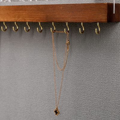 Display di orecchini in legno galleggiante acrilico per logo personalizzato