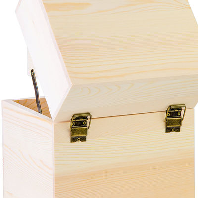 Pratica scatola per l'olio essenziale in legno con divisori in legno naturale