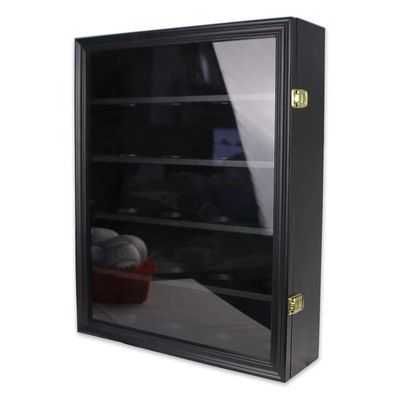 Legno e acrilico nero 20 Baseball Display Case Cabinet per la conservazione di ricordi sportivi