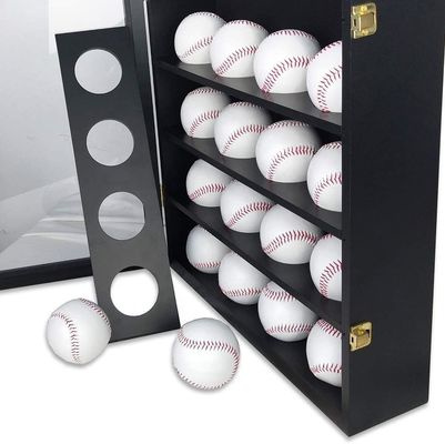 Legno e acrilico nero 20 Baseball Display Case Cabinet per la conservazione di ricordi sportivi