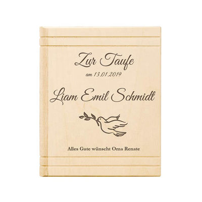 13.5 x 16.5 x 6.5 cm Scatole di legno per i soldi per il matrimonio con opzioni di stampa e competitività