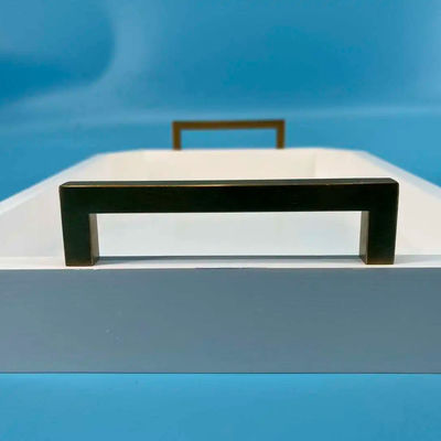 Logo personalizzato Acceptabile vassoio di servizio in legno bianco con maniglie in legno di acacia