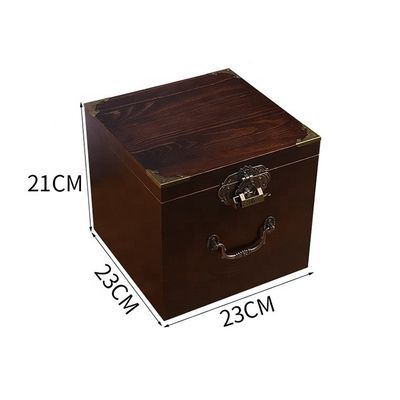 Logo personalizzato Acceptabile Vintage Stile Gioielli in legno Scatola regalo con serratura e chiave