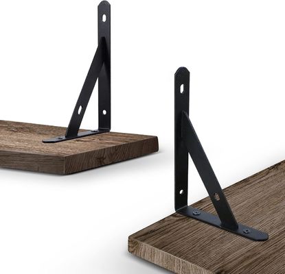 Dimensioni personalizzate Materiale colore angolo di legno rustico scaffali galleggianti set a parete di 4