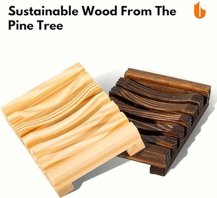 In magazzino Popolare 19.88 X 14 X 2.5 Inch Acacia Curved Serving Tray Set Con Logo Manico