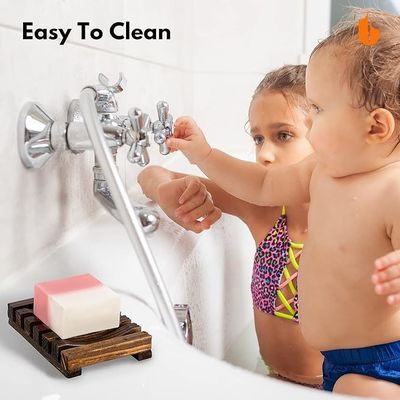 In magazzino Popolare 19.88 X 14 X 2.5 Inch Acacia Curved Serving Tray Set Con Logo Manico