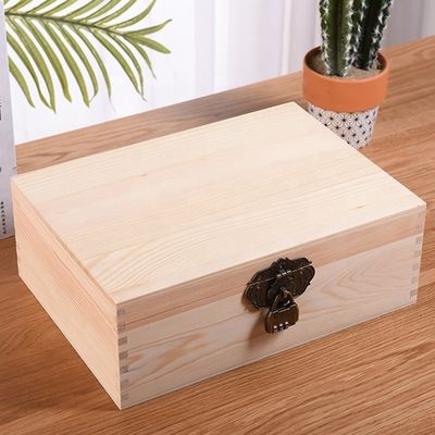 Manipolazione della verniciatura Stile vintage Customized Piccola scatola fotografica da matrimonio in legno con serratura