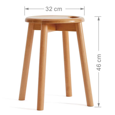 Imballaggio postale N Moderno design Piccolo sgabello di legno rotondo per cucina Soggiorno Decorazione domestica Sgabello di mobili