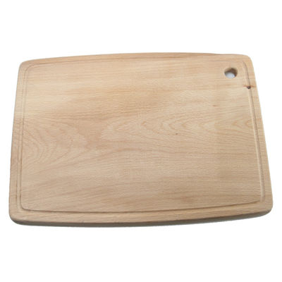 Tavola da taglio in faggio di legno massello funzionale e durevole con manica stampata bruciata