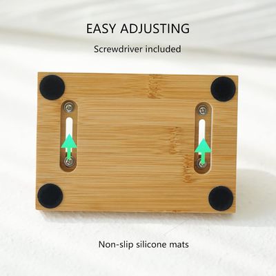 Progettazione funzionale Portatile in bambù con dock regolabile adatta a tutti i MacBook Multifunzionale