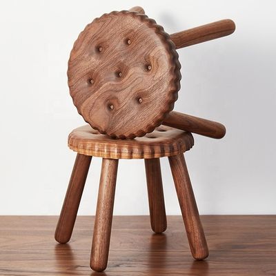 Delizia per bambini piccoli Stagli di legno personalizzati in forma di biscotto in legno di noce di faggio