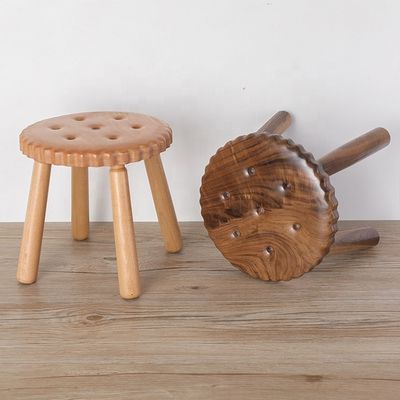 Delizia per bambini piccoli Stagli di legno personalizzati in forma di biscotto in legno di noce di faggio