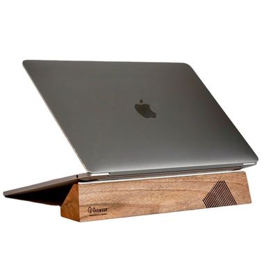 Disegno funzionale Stand per laptop in legno per Macbook Multifunzionale ed ergonomica