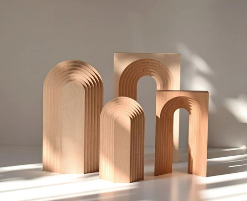 Design moderno Decorazione domestica in legno personalizzata Illustrazione grafica Decorazione artistica Scultura ad arco