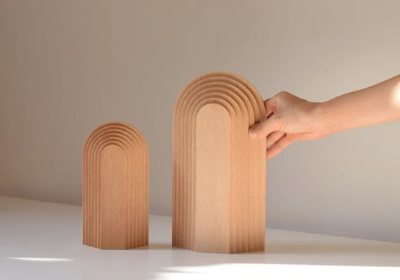 Design moderno Decorazione domestica in legno personalizzata Illustrazione grafica Decorazione artistica Scultura ad arco