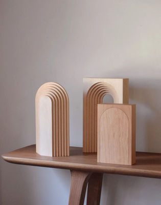 Design moderno Decorazione domestica in legno personalizzata Illustrazione grafica Decorazione artistica Scultura ad arco