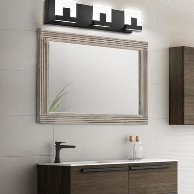 Specchio a parete in legno per il bagno In legno massello Rame di legno rustico