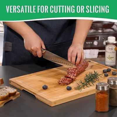 18 x 12 pollici di succo scanalatura di bambù grande Xtra grande per la cucina logo personalizzato