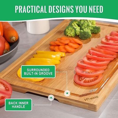 18 x 12 pollici di succo scanalatura di bambù grande Xtra grande per la cucina logo personalizzato