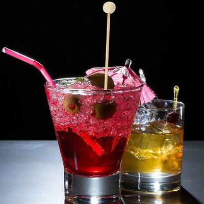 100 PCS 6 pollici Rock Candy Sticks con palla di legno Swizzle Sticks Moderno e semplice design