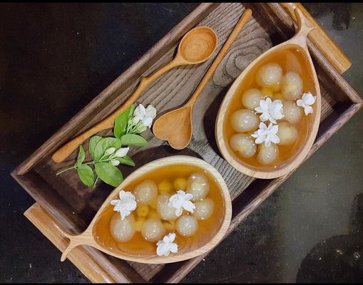 Doni d'affari 6 pezzi di insalate di legno cucchiai e forchette Set campione gratuito offerto