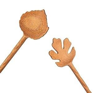 Doni d'affari 6 pezzi di insalate di legno cucchiai e forchette Set campione gratuito offerto