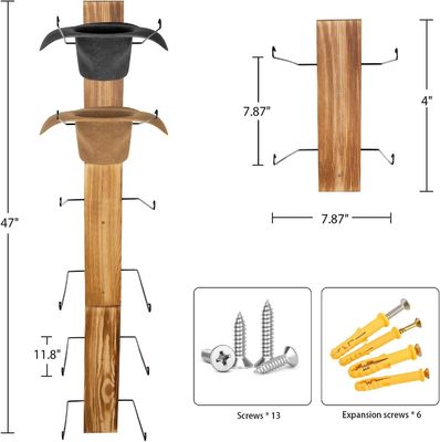Progettazione funzionale Multifunzione Montaggio a parete Mensola di stoccaggio e cappello per bambù