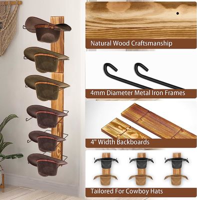 Progettazione funzionale Multifunzione Montaggio a parete Mensola di stoccaggio e cappello per bambù