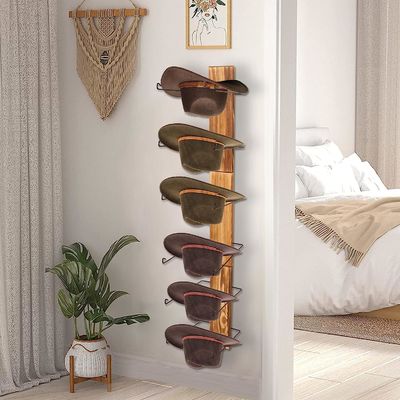 Progettazione funzionale Multifunzione Montaggio a parete Mensola di stoccaggio e cappello per bambù