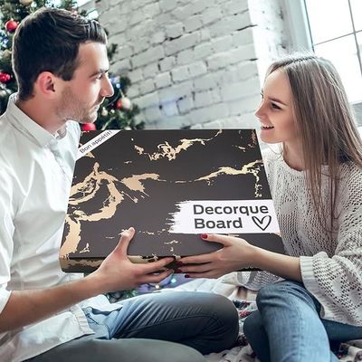 Servizio personalizzato Tavola da taglio in legno da 15 pollici con design ecologico e scanalatura