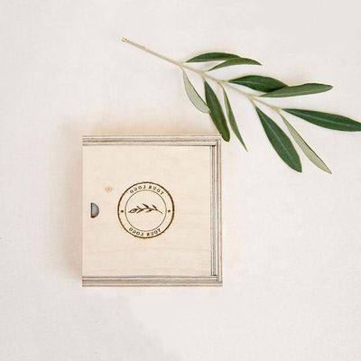 Scatole regalo in legno di piccole dimensioni personalizzate con struttura in legno compensato ecocompatibile