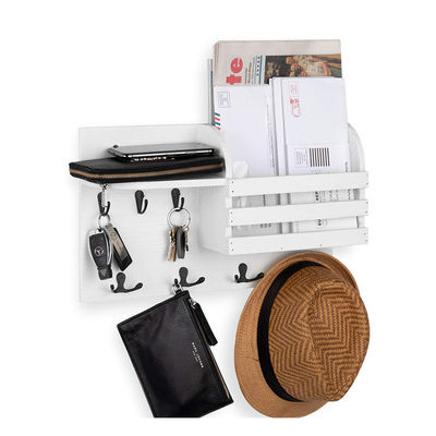 Scaffalatura a muro a doppio livello scaffalatura di archiviazione magnetica per la casa organizzatore appeso con porta chiavi