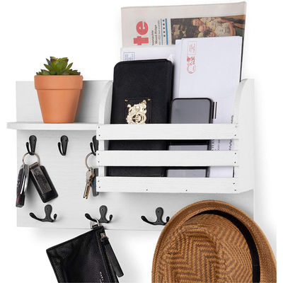 Scaffalatura a muro a doppio livello scaffalatura di archiviazione magnetica per la casa organizzatore appeso con porta chiavi