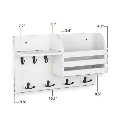 Scaffalatura a muro a doppio livello scaffalatura di archiviazione magnetica per la casa organizzatore appeso con porta chiavi