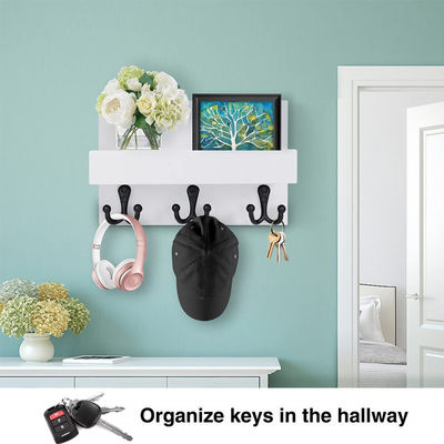 Scaffalatura a muro a doppio livello scaffalatura di archiviazione magnetica per la casa organizzatore appeso con porta chiavi