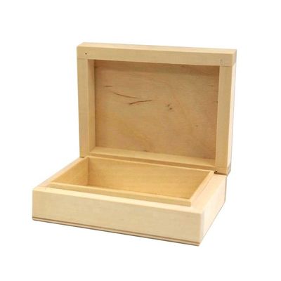 Cassa di scatola di legno a tema vento per decoupage