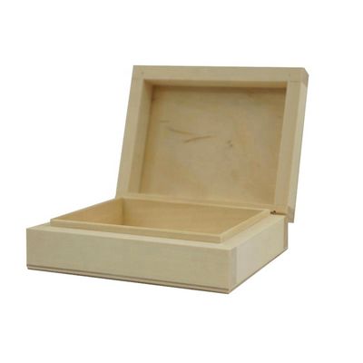 Cassa di scatola di legno a tema vento per decoupage