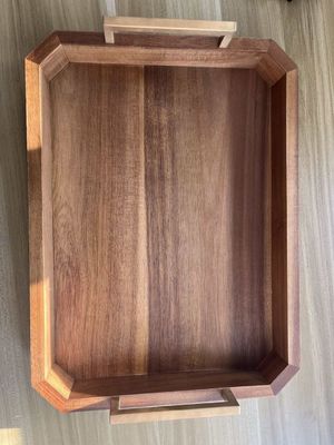 Disegni personalizzati Grande vassoio in legno in stile rustico per tavolo da caffè