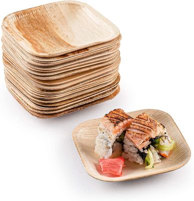 Eco-Friendly 20 Pack Biodegradable Palm Leaf Plates 10 Inch Square Robusto Come Bambù Disposable Elegante