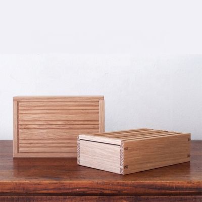 Scatola di coperchio scorrevole in legno a colori personalizzabili per biglietti da visita in colore semplice