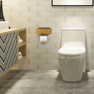 Porta carta igienica a muro in bambù per scrivania o per sport con scatola per il deposito di tessuti bagnati